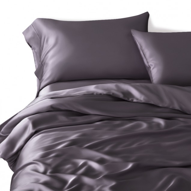 Slate Gray 22 Momme Mulberry Silk Duvet Cover for Sale Slate Gray 22 Momme Mulberry Silk Duvet Cover for Sale
