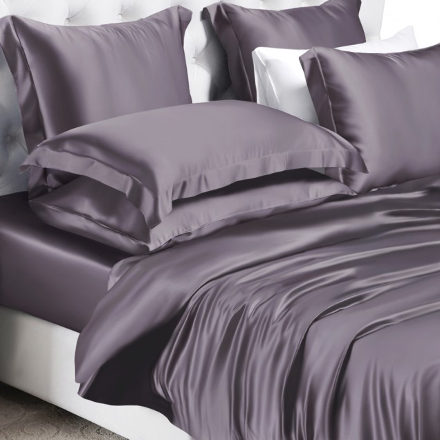 Slate Gray 22 Momme Mulberry Silk Duvet Cover for Sale Slate Gray 22 Momme Mulberry Silk Duvet Cover for Sale
