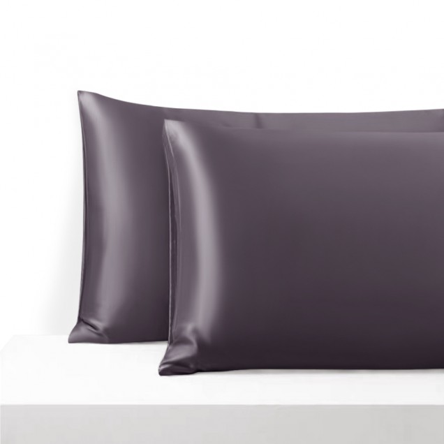 Slate Gray Envelope 22 Momme Mulberry Silk Pillowcase for Sale Slate Gray Envelope 22 Momme Mulberry Silk Pillowcase for Sale