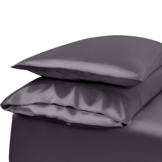Slate Gray Envelope 22 Momme Mulberry Silk Pillowcase for Sale Slate Gray Envelope 22 Momme Mulberry Silk Pillowcase for Sale