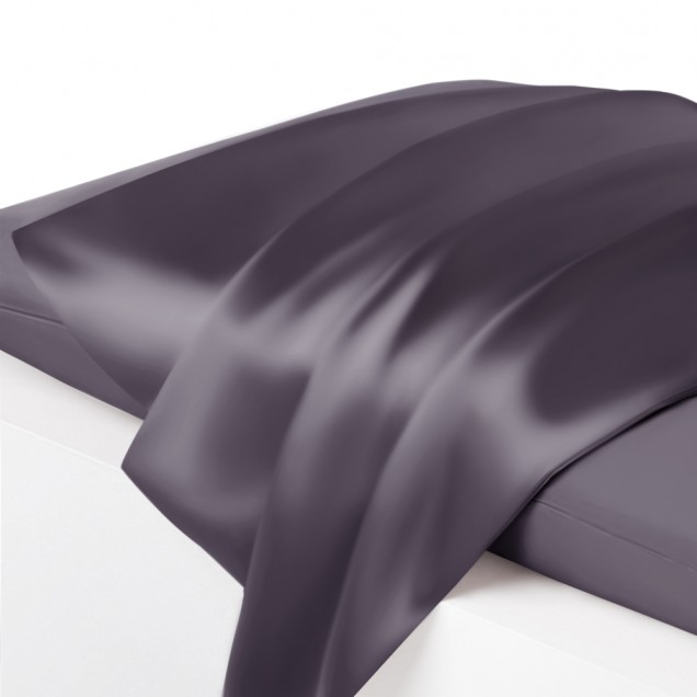 Slate Gray Envelope 22 Momme Mulberry Silk Pillowcase for Sale Slate Gray Envelope 22 Momme Mulberry Silk Pillowcase for Sale