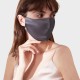 Slate Gray & Black Double-Sided 22 Momme Silk Face Mask for Sale Slate Gray & Black Double-Sided 22 Momme Silk Face Mask for Sale