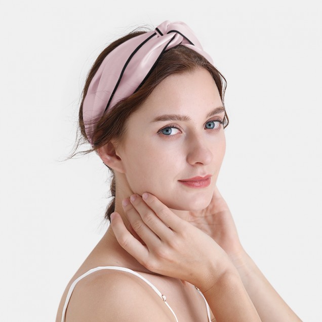 Suede Rose & Black Silk Headband for Sale Suede Rose & Black Silk Headband for Sale