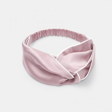 Suede Rose & Ivory Silk Headband for Sale