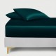Teal 22 Momme Mulberry Silk Fitted Sheet for Sale Teal 22 Momme Mulberry Silk Fitted Sheet for Sale