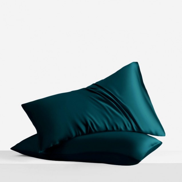 Teal Envelope 22 Momme Mulberry Silk Pillowcase for Sale Teal Envelope 22 Momme Mulberry Silk Pillowcase for Sale