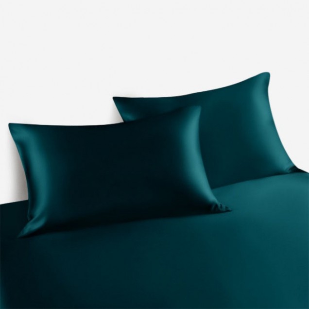 Teal Envelope 22 Momme Mulberry Silk Pillowcase for Sale Teal Envelope 22 Momme Mulberry Silk Pillowcase for Sale