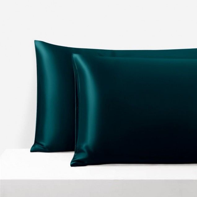 Teal Envelope 22 Momme Mulberry Silk Pillowcase for Sale Teal Envelope 22 Momme Mulberry Silk Pillowcase for Sale