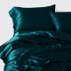 Teal 3 PCS 22 Momme Mulberry Silk Duvet Cover Set for Sale Teal 3 PCS 22 Momme Mulberry Silk Duvet Cover Set for Sale