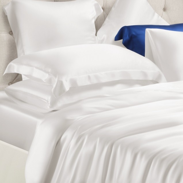 White 22 Momme Mulberry Silk Duvet Cover for Sale White 22 Momme Mulberry Silk Duvet Cover for Sale