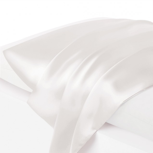 White Envelope 22 Momme Mulberry Silk Pillowcase for Sale White Envelope 22 Momme Mulberry Silk Pillowcase for Sale