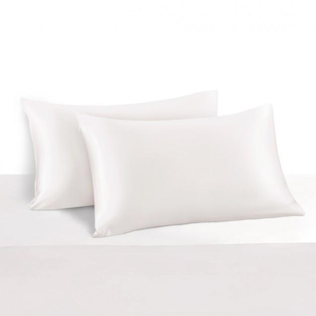 White 22 Momme Mulberry Silk Pillowcase with Hidden Zipper for Sale White 22 Momme Mulberry Silk Pillowcase with Hidden Zipper for Sale