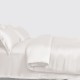 White 3 PCS 22 Momme Mulberry Silk Duvet Cover Set for Sale White 3 PCS 22 Momme Mulberry Silk Duvet Cover Set for Sale